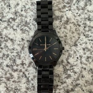 Black/gold Michael Kors watch